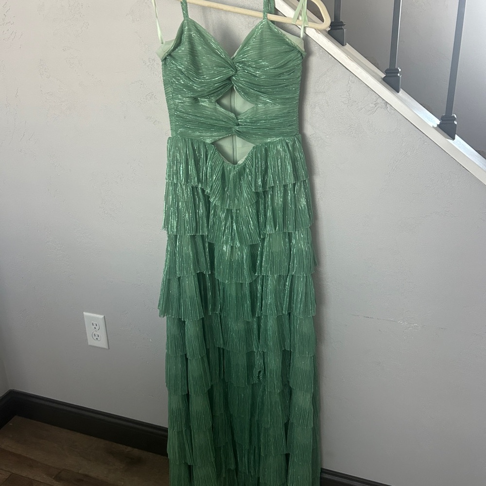 Gianni Bini Green Layered Maxi Dress